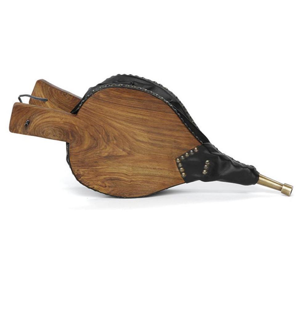 Plow & Hearth Wood Stove Accessories Fireplace & Hearth Wood And Leather Log Cabin Style Bellow