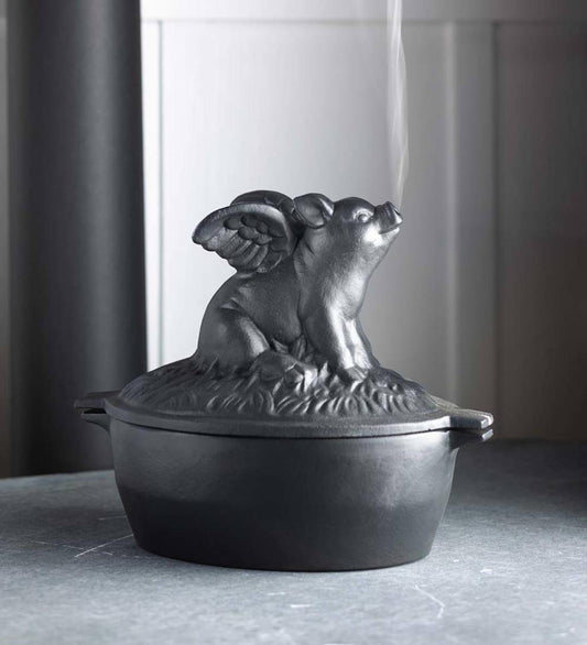 Plow & Hearth Woodstove Steamers Fireplace & Hearth Cast Iron Flying Pig Wood Stove Steamer