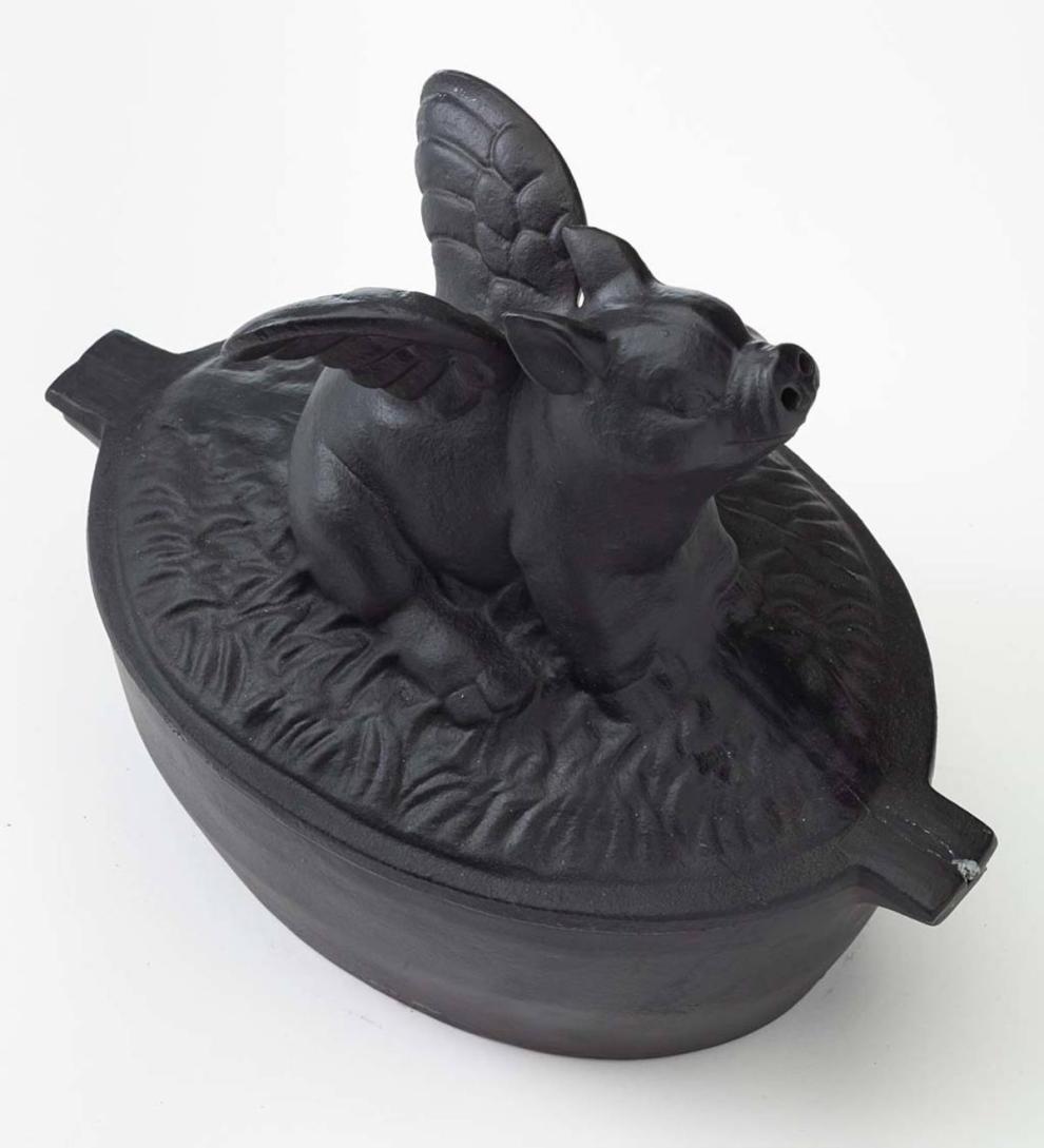 Plow & Hearth Woodstove Steamers Fireplace & Hearth Cast Iron Flying Pig Wood Stove Steamer