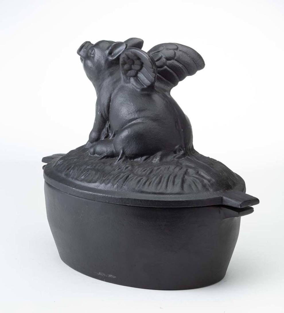 Plow & Hearth Woodstove Steamers Fireplace & Hearth Cast Iron Flying Pig Wood Stove Steamer