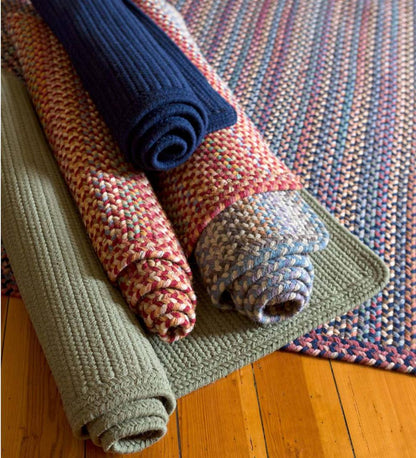 Plow & Hearth Wool Rugs Indoor Living Blue Ridge Rectangle Wool Braided Rugs