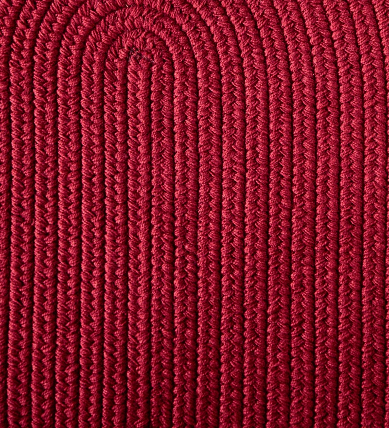 Plow & Hearth Wool Rugs Indoor Living Blue Ridge Wool Braided Oval Rugs, Made In Usa