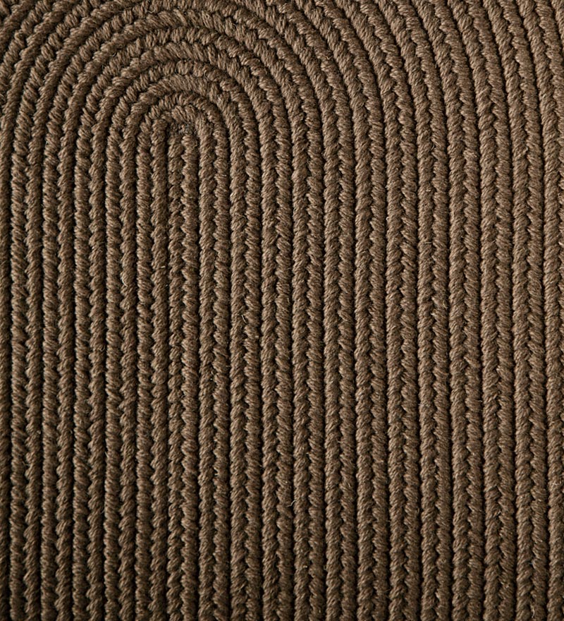 Plow & Hearth Wool Rugs Indoor Living Blue Ridge Wool Braided Oval Rugs, Made In Usa