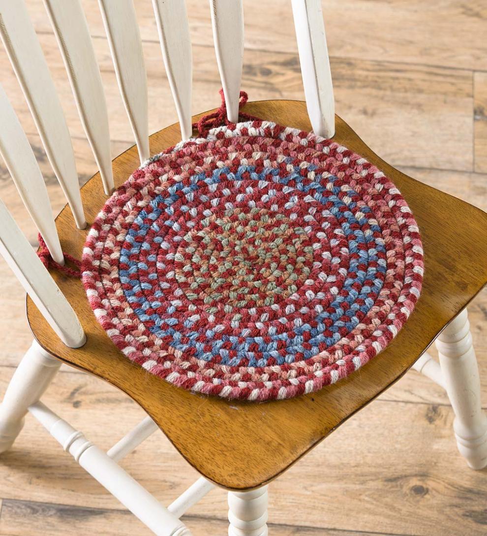 Plow & Hearth Wool Rugs Indoor Living Blue Ridge Wool Braided Oval Rugs, Made In Usa