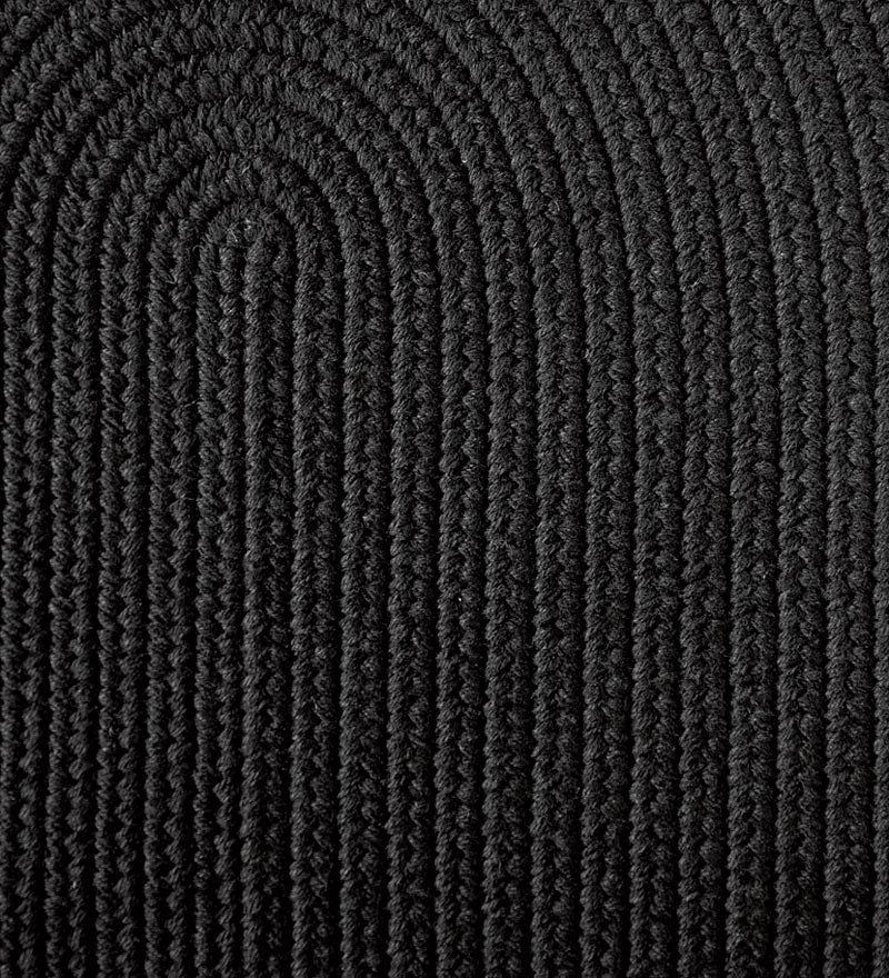Plow & Hearth Wool Rugs Indoor Living Blue Ridge Wool Braided Oval Rugs, Made In Usa