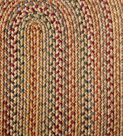 Plow & Hearth Wool Rugs Indoor Living Blue Ridge Wool Braided Oval Rugs, Made In Usa
