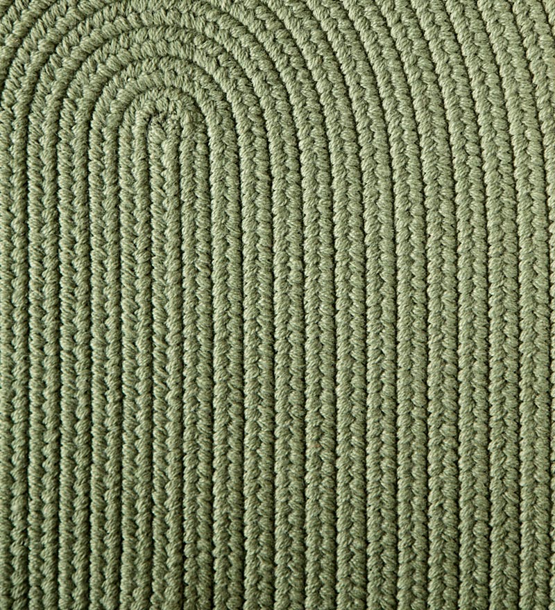 Plow & Hearth Wool Rugs Indoor Living Blue Ridge Wool Braided Oval Rugs, Made In Usa
