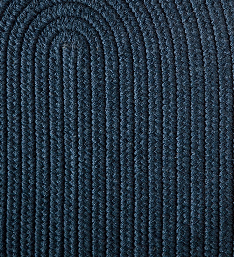 Plow & Hearth Wool Rugs Indoor Living Blue Ridge Wool Braided Oval Rugs, Made In Usa
