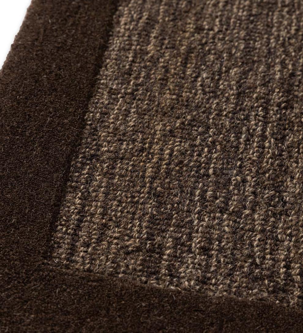 Plow & Hearth Wool Rugs Indoor Living Madrid Banded Wool Hearth Rug