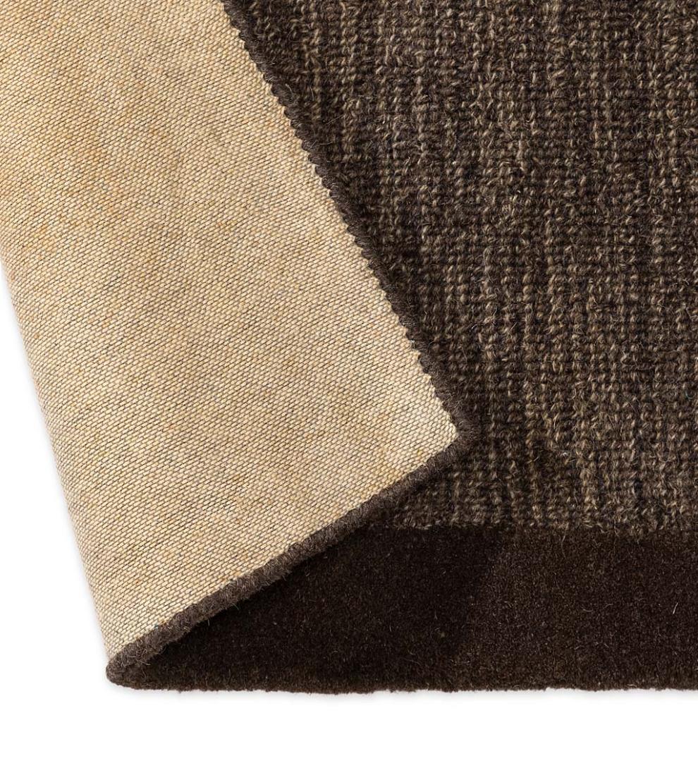 Plow & Hearth Wool Rugs Indoor Living Madrid Banded Wool Hearth Rug