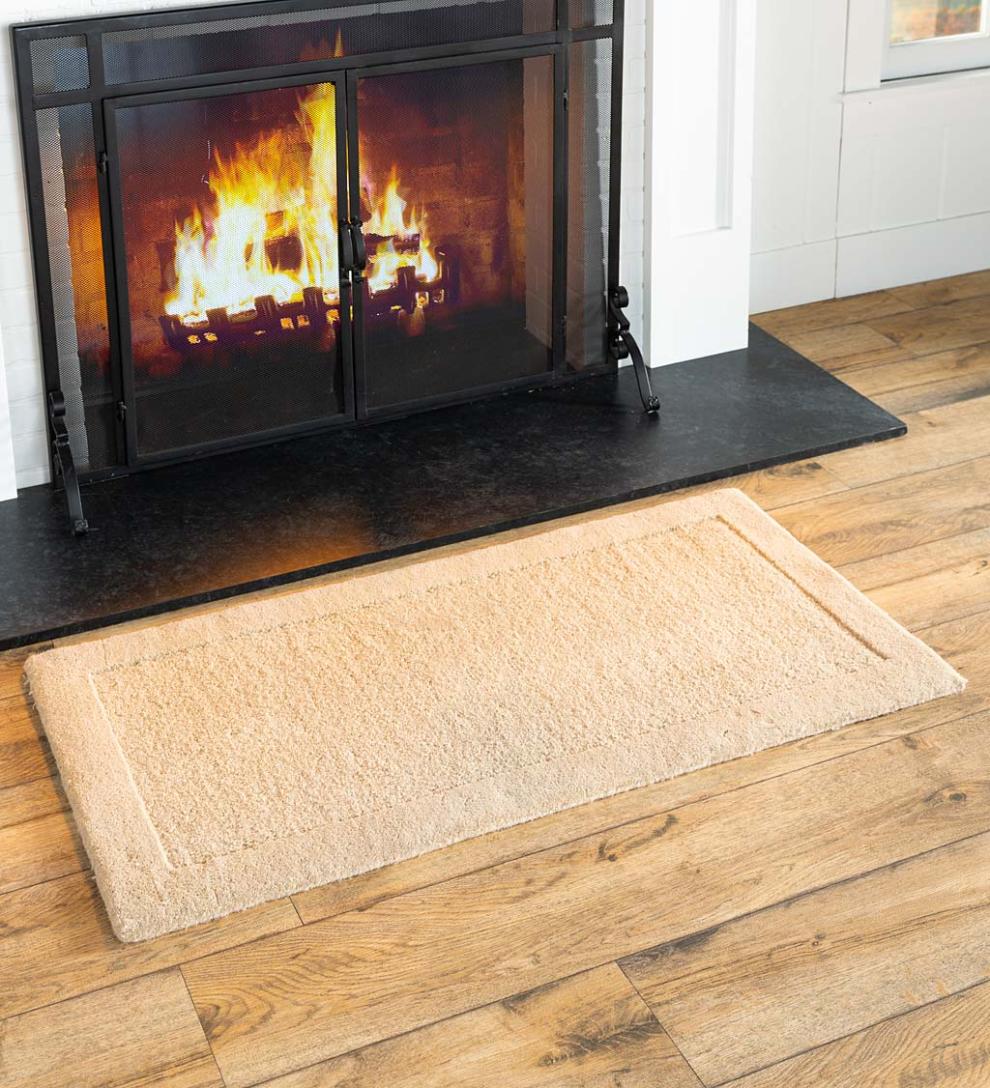 Plow & Hearth Wool Rugs Indoor Living Madrid Banded Wool Hearth Rug