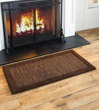 Plow & Hearth Wool Rugs Indoor Living Madrid Banded Wool Hearth Rug