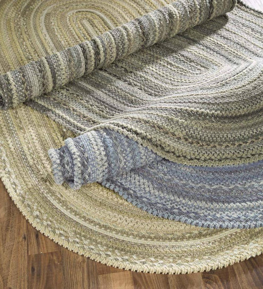 Plow & Hearth Wool Rugs Indoor Living Oval Riverview Wool Blend Braided Rug