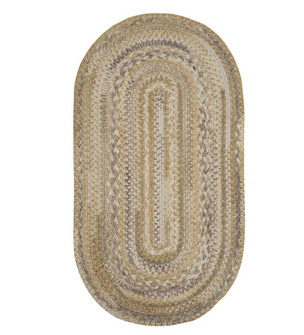 Plow & Hearth Wool Rugs Indoor Living Oval Riverview Wool Blend Braided Rug