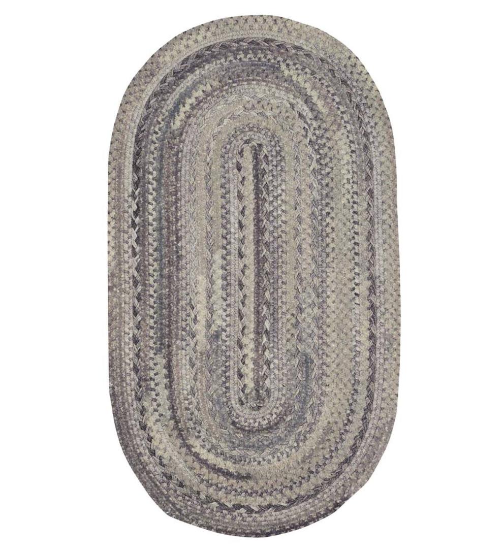 Plow & Hearth Wool Rugs Indoor Living Oval Riverview Wool Blend Braided Rug
