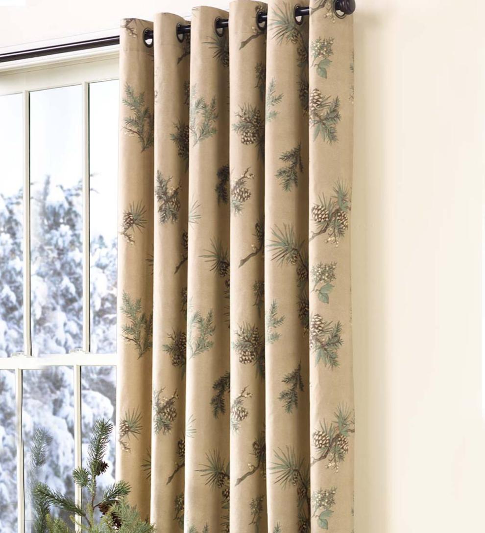 Plow & Hearth Insulated Curtains Indoor Living Thermalogic&Trade; Insulated Peaceful Pine Grommet-Top Curtains