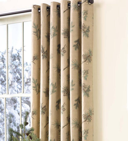 Plow & Hearth Insulated Curtains Indoor Living Thermalogic&Trade; Insulated Peaceful Pine Grommet-Top Curtains