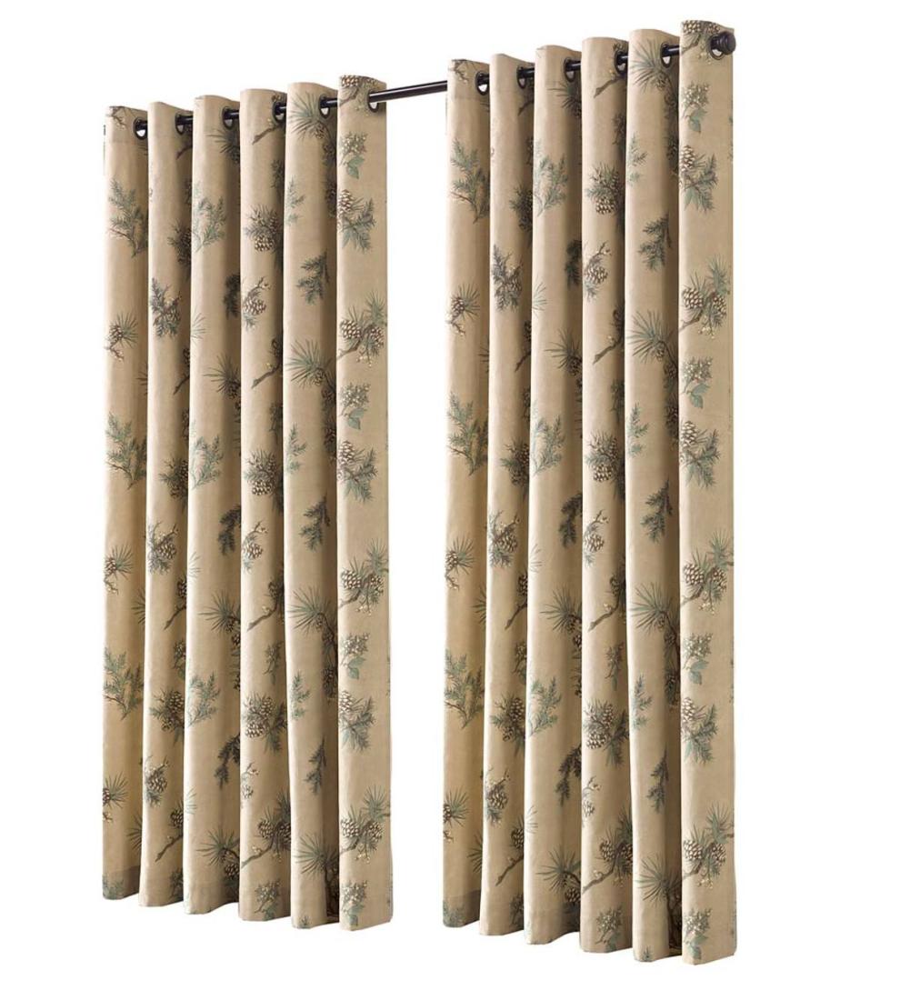 Plow & Hearth Insulated Curtains Indoor Living Thermalogic&Trade; Insulated Peaceful Pine Grommet-Top Curtains
