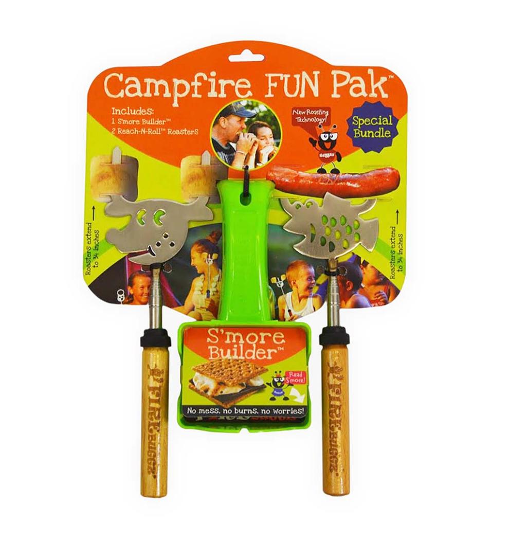 Plow & Hearth Fire Pits Fireplace & Hearth Campfire Fun Pak With Roasting Sticks And S'More Builder