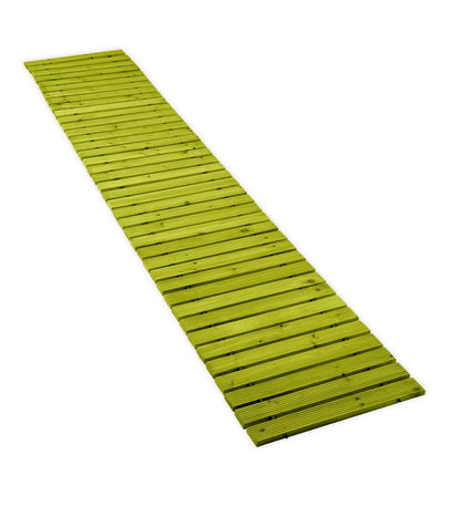 Plow & Hearth Gardenworks® Yard & Garden 8' Portable Mossy Green Roll-Out Straight Hardwood Pathway