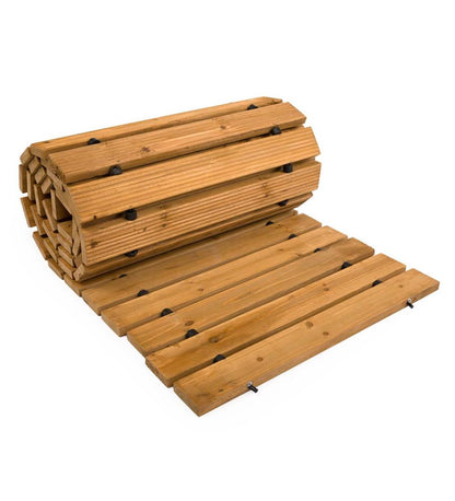 Plow & Hearth Gardenworks® Yard & Garden 6' Portable Roll-Out Straight Hardwood Pathway