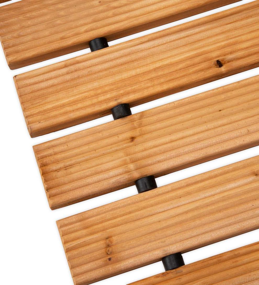 Plow & Hearth Gardenworks® Yard & Garden 6' Portable Roll-Out Straight Hardwood Pathway