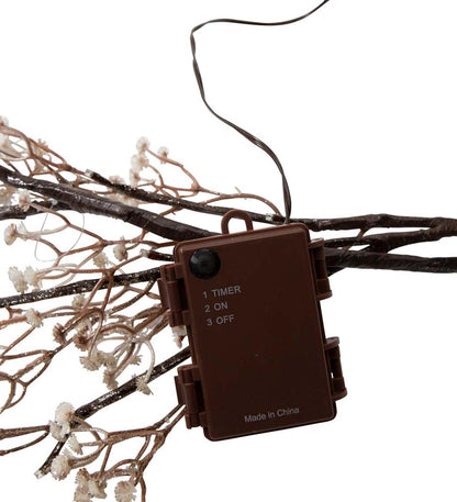 Plow & Hearth Home Accents Indoor Living Indoor/Outdoor Lighted Baby'S Breath Garland With Timer