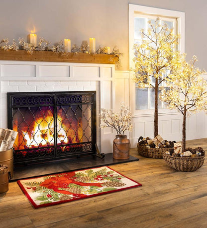 Plow & Hearth Home Accents Indoor Living Indoor/Outdoor Electric Lighted Baby'S Breath Trees