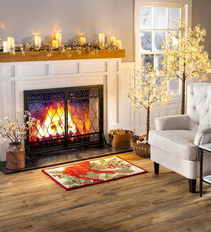 Plow & Hearth Home Accents Indoor Living Indoor/Outdoor Electric Lighted Baby'S Breath Trees