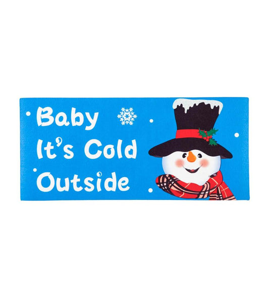 Plow & Hearth Doormats & Boot Trays Outdoor Living Baby It'S Cold Outside Snowman Sassafras Switch Mat