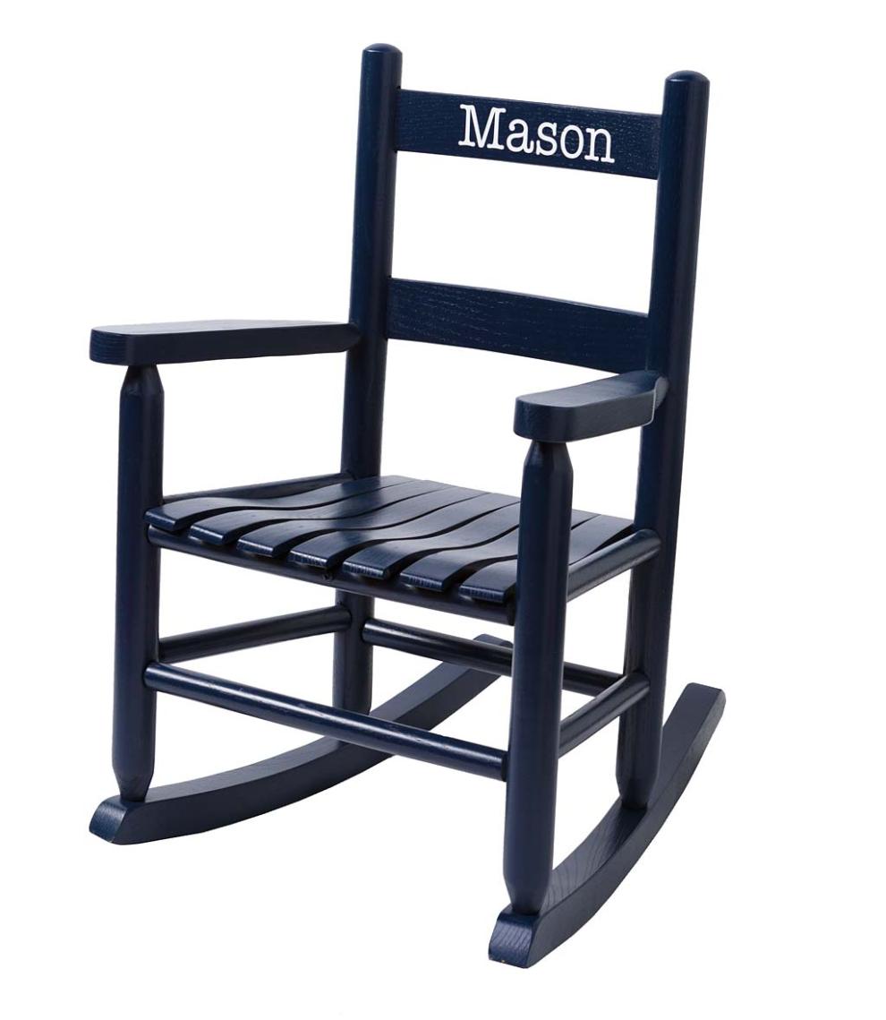 Plow & Hearth Chairs & Rockers Indoor Living Child'S Oak Ladderback Rocker - Optional Personalization