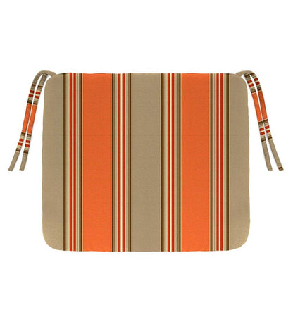 Plow & Hearth Outdoor Furniture Cushions Outdoor Living Sunbrella Classic Chair Cushion With Ties, 16" Sq. X 3" - Bandana