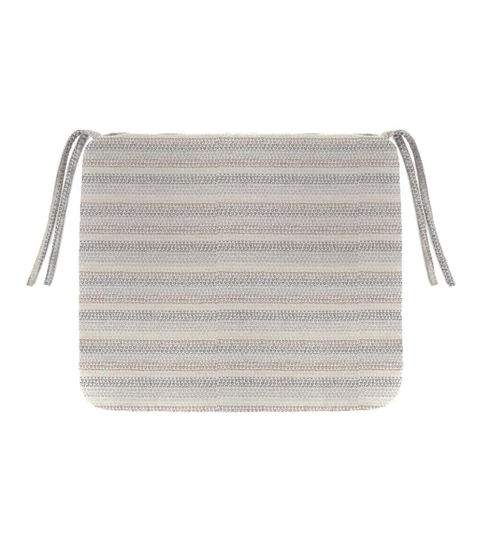 Plow & Hearth Outdoor Furniture Cushions Outdoor Living Sunbrella Classic Chair Cushion With Ties, 16" Sq. X 3" - Bandana