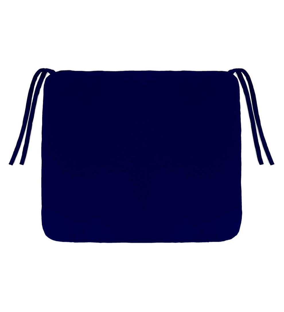 Plow & Hearth Outdoor Furniture Cushions Outdoor Living Polyester Classic Chair Cushions With Ties, 16" Sq. X 3" - Forest Hydrangea