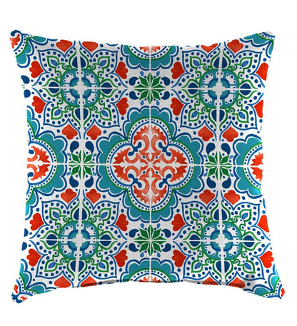Plow & Hearth Outdoor Furniture Cushions Outdoor Living Polyester Classic Throw Pillow, 22" Sq. X 8" - Forest Green