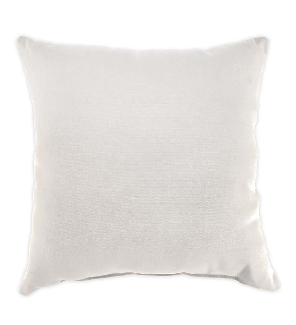 Plow & Hearth Outdoor Furniture Cushions Outdoor Living Polyester Classic Throw Pillow, 22" Sq. X 8" - Forest Green