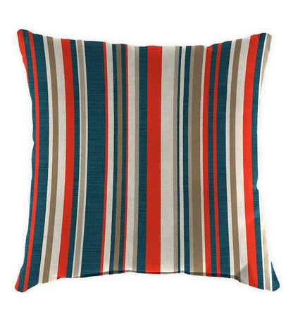 Plow & Hearth Outdoor Furniture Cushions Outdoor Living Polyester Classic Throw Pillow, 22" Sq. X 8" - Forest Green