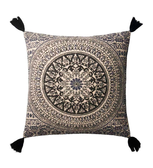 Plow & Hearth Home Accents Indoor Living Mandala Throw Pillow 22" Square