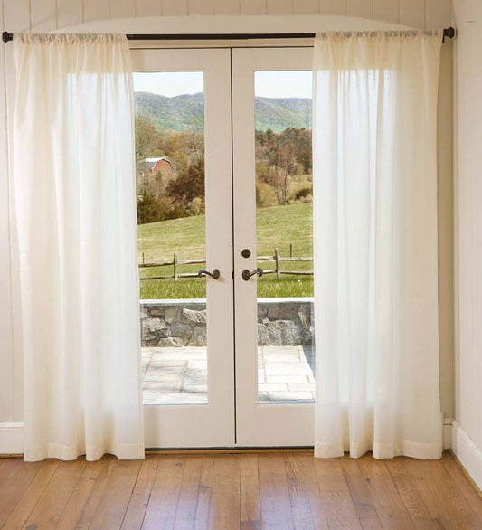 Plow & Hearth Insulated Curtains Indoor Living Thermalogic Thermasheer Insulating Rod-Pocket Semi-Sheer Window Curtain Panels