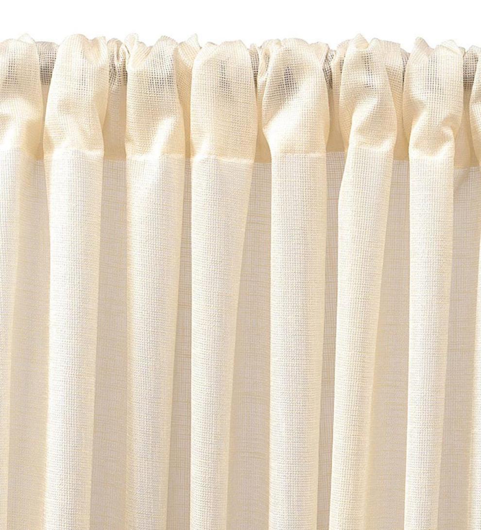 Plow & Hearth Insulated Curtains Indoor Living Thermalogic Thermasheer Insulating Rod-Pocket Semi-Sheer Window Curtain Panels