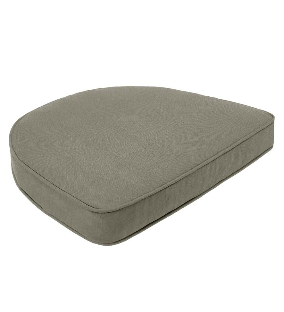 Plow & Hearth Outdoor Furniture Cushions Outdoor Living Sunbrella Chair Cushion With Rounded Back, 17½" X 15½" X 3" - Bandana