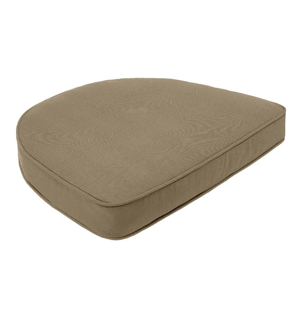 Plow & Hearth Outdoor Furniture Cushions Outdoor Living Sunbrella Chair Cushion With Rounded Back, 17½" X 15½" X 3" - Bandana