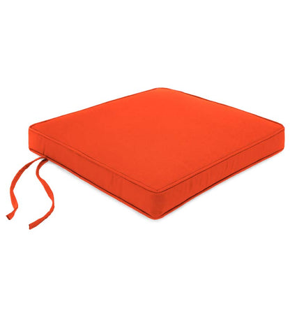 Plow & Hearth Outdoor Furniture Cushions Outdoor Living Deluxe Sunbrella Square Cushion With Ties 16" X 16" X 3" - Bandana