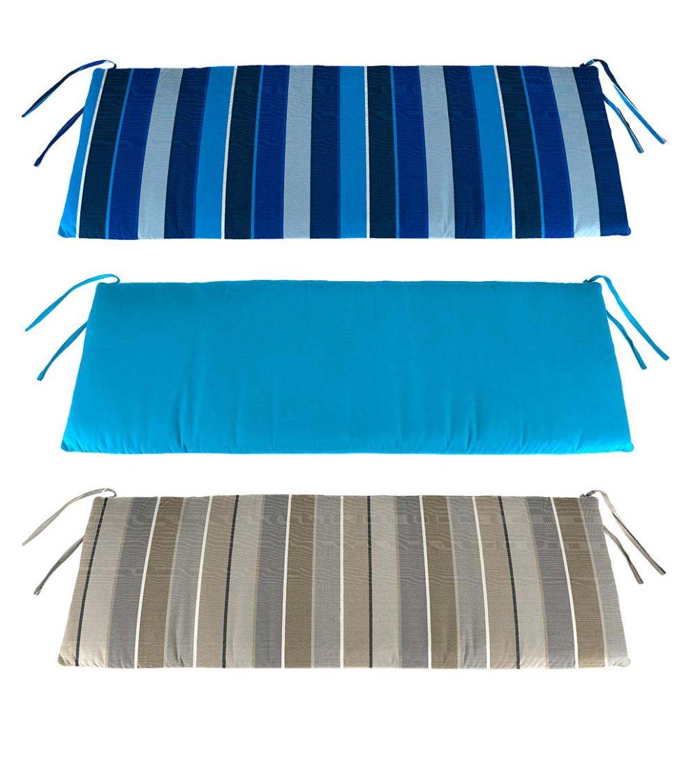 Plow & Hearth Outdoor Furniture Cushions Outdoor Living Sunbrella Classic Swing/Bench Cushion, 36" X 16" X 3" - Bandana