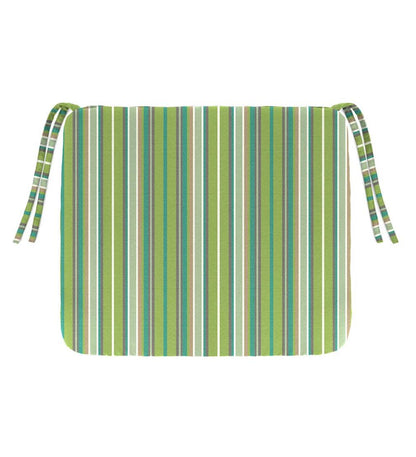 Plow & Hearth Outdoor Furniture Cushions Outdoor Living Sunbrella Classic Chair Cushion With Ties, 18½" X 16½" X 3" - Bandana
