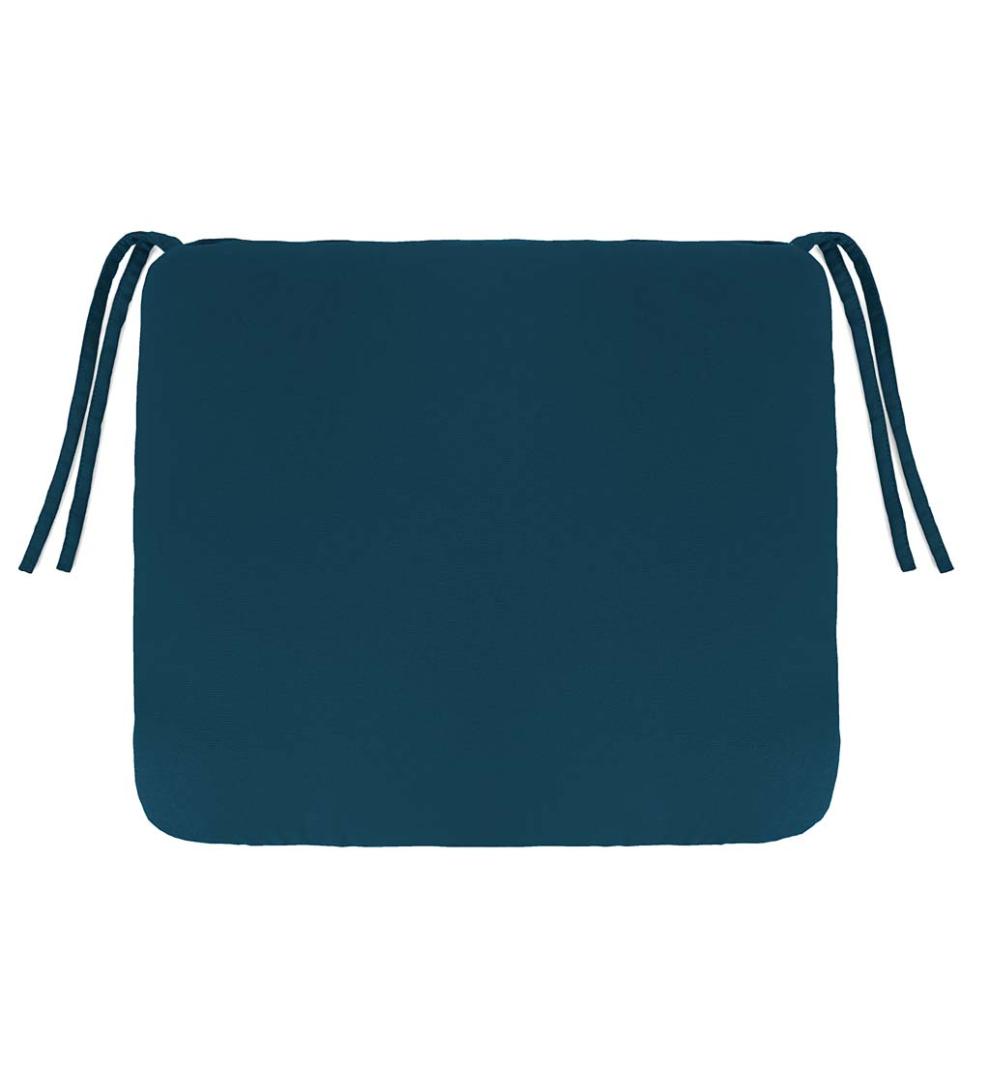 Plow & Hearth Outdoor Furniture Cushions Outdoor Living Sunbrella Classic Chair Cushion With Ties, 18½" X 16½" X 3" - Bandana