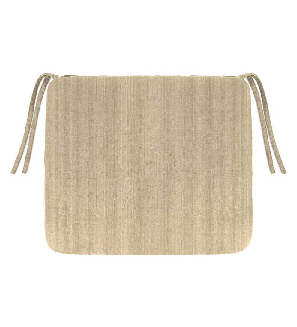Plow & Hearth Outdoor Furniture Cushions Outdoor Living Sunbrella Classic Chair Cushion With Ties, 18½" X 16½" X 3" - Bandana