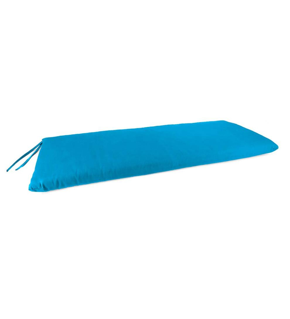 Plow & Hearth Outdoor Furniture Cushions Outdoor Living Sunbrella Classic Swing/Bench Cushion, 41" X 17" X 3" - Bandana