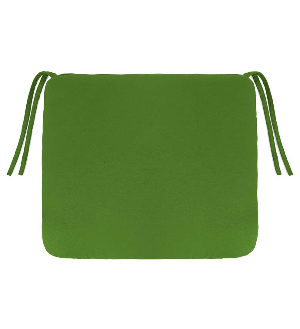 Plow & Hearth Outdoor Furniture Cushions Outdoor Living Sunbrella Classic Chair Cushion With Ties, 19¾" X 17½" X 3" - Bandana