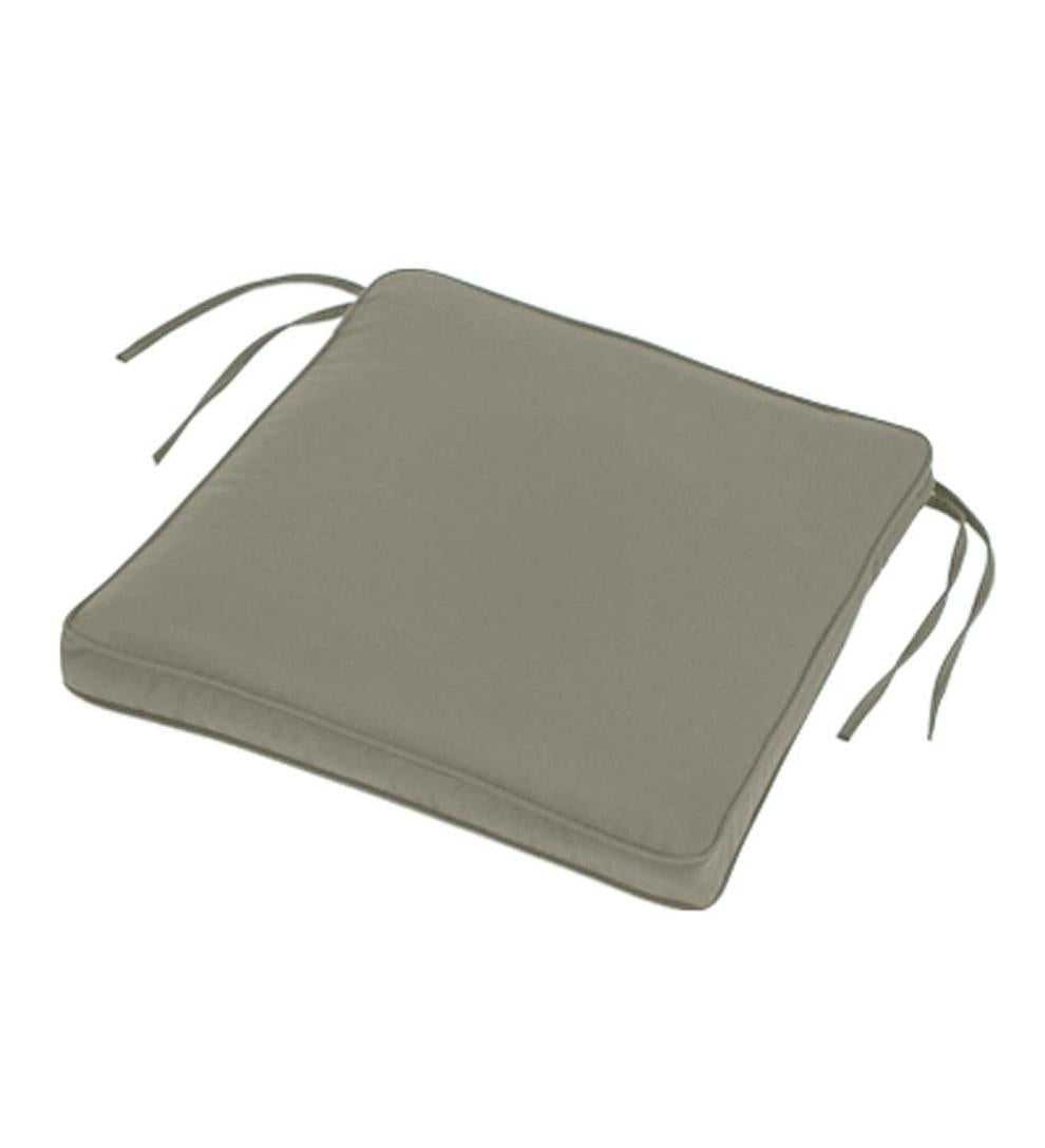 Plow & Hearth Outdoor Furniture Cushions Outdoor Living Deluxe Sunbrella Square Cushion With Ties 18½" X 17½" X 3" - Bandana